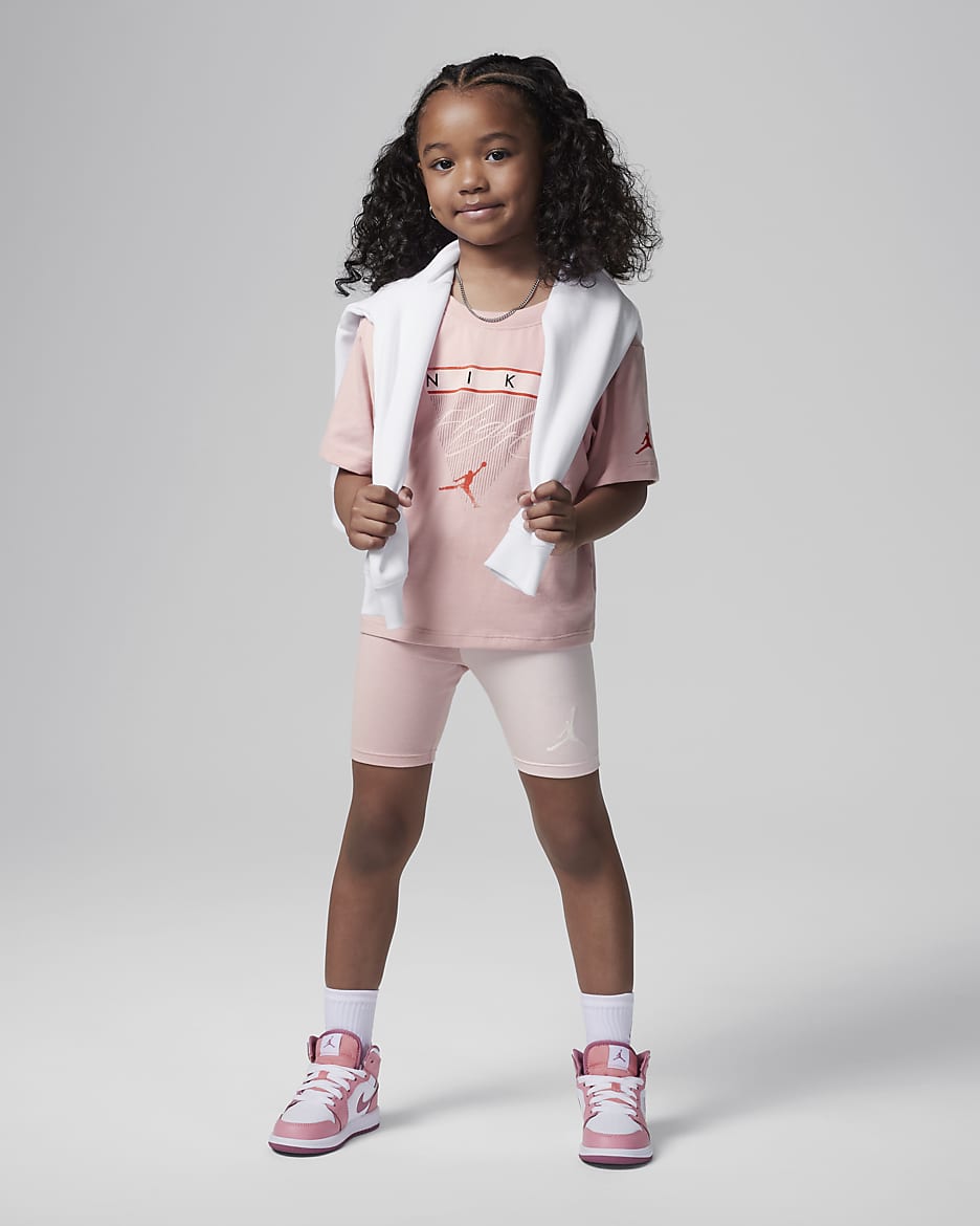 Jordan Mini Me Little Kids Bike Shorts Set. Nike JP
